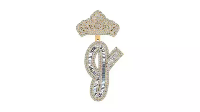 Crown and Signature Loop Custom Pendant