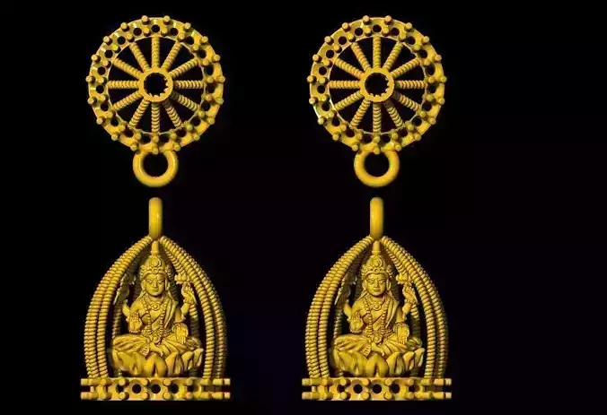 laxmi earrings 3dm file