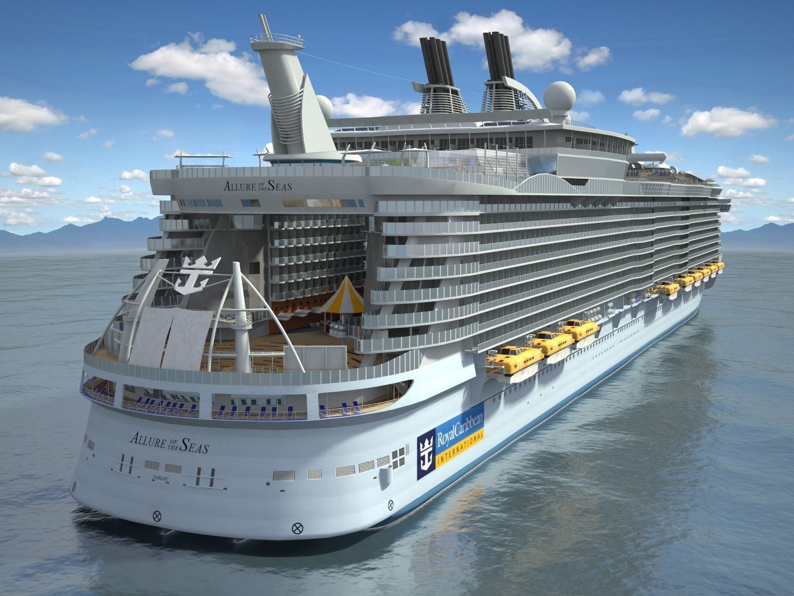 Allure of the Seas Cruise Ship 3D model_1