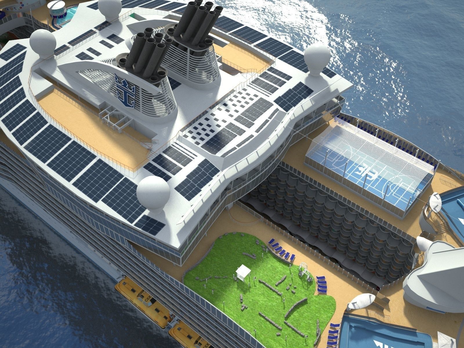 Allure of the Seas Cruise Ship 3D model_9
