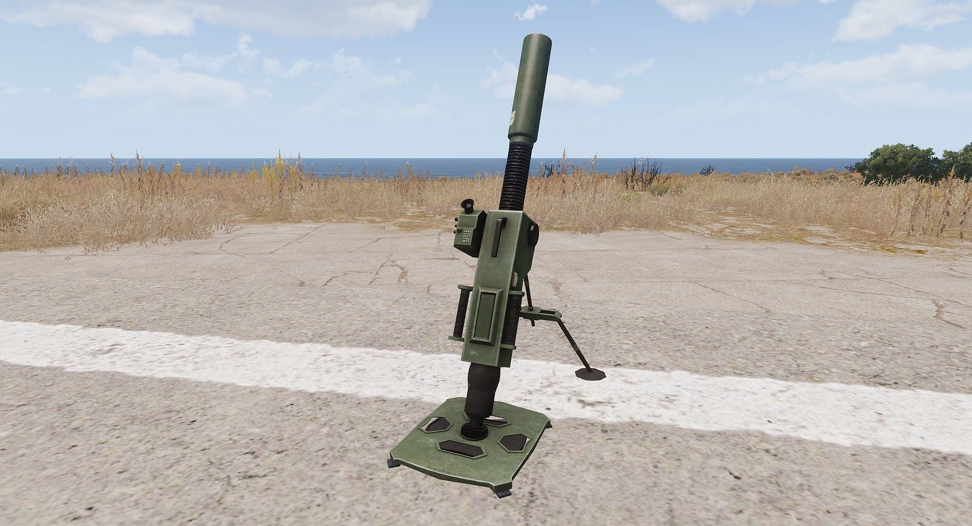 Mortar military weapon Low-poly 3D model_12