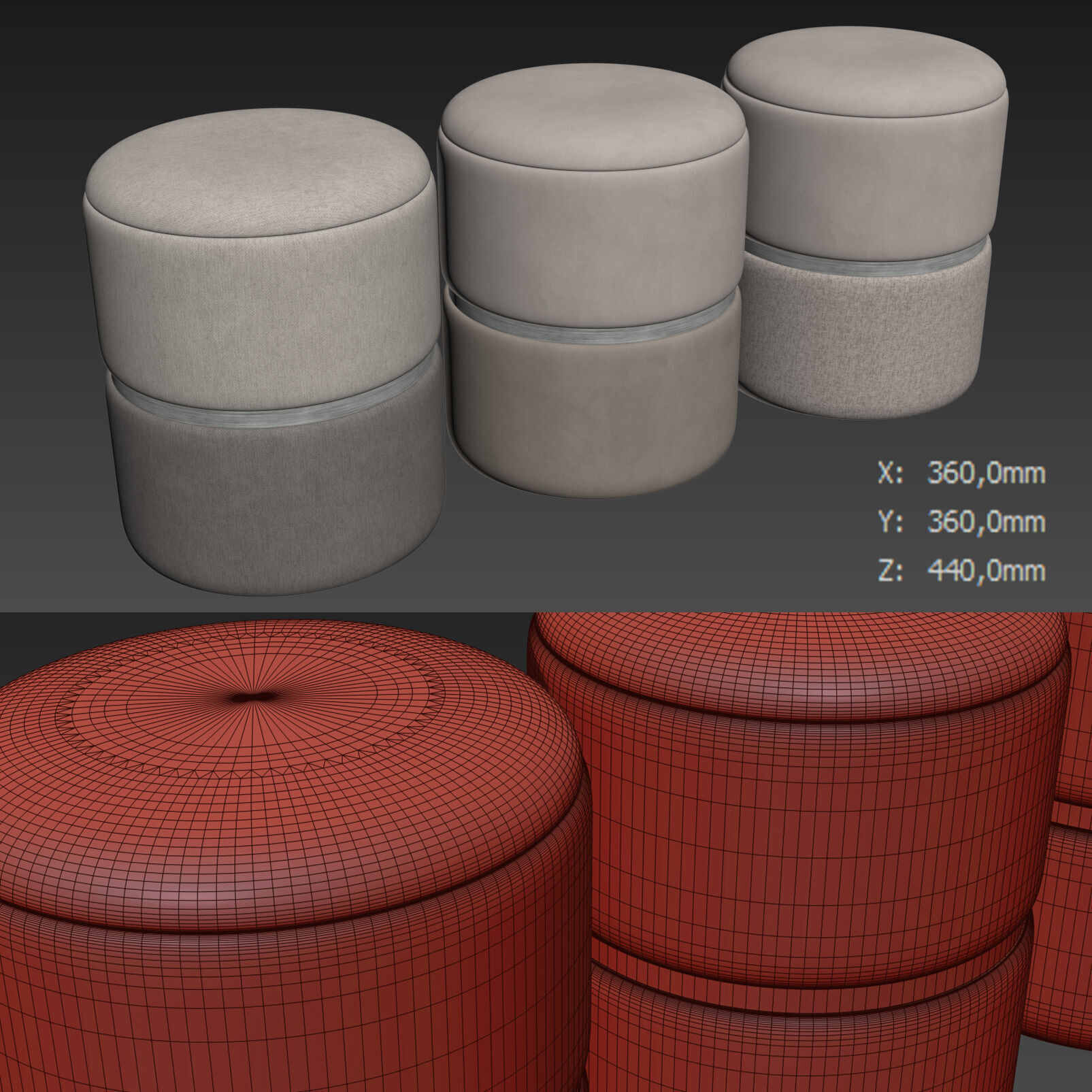 Carrie Pouf By InMyRoom 3D model_4