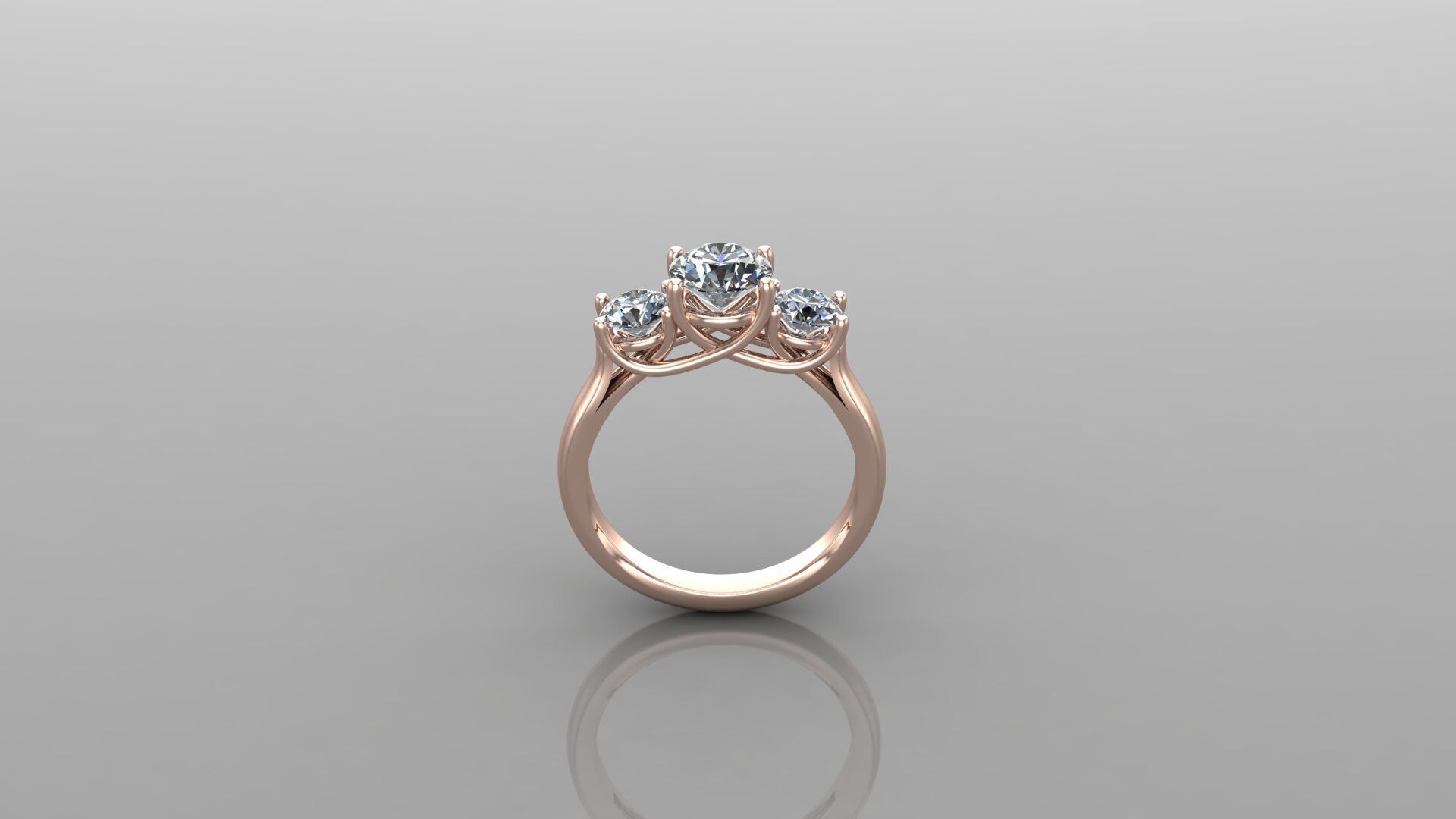 High Class Women Ring  WM 4 3D print model_3
