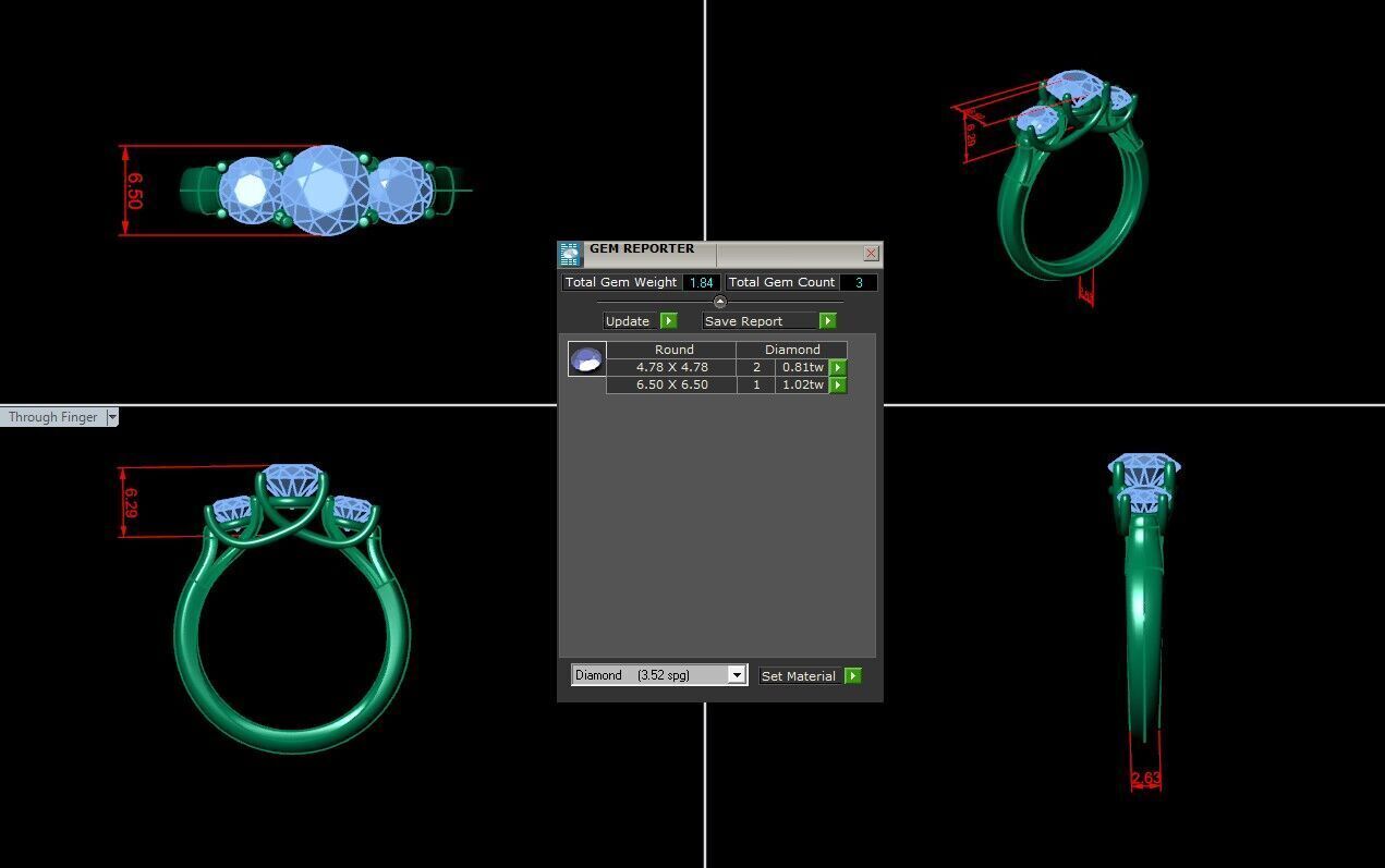 High Class Women Ring  WM 4 3D print model_5