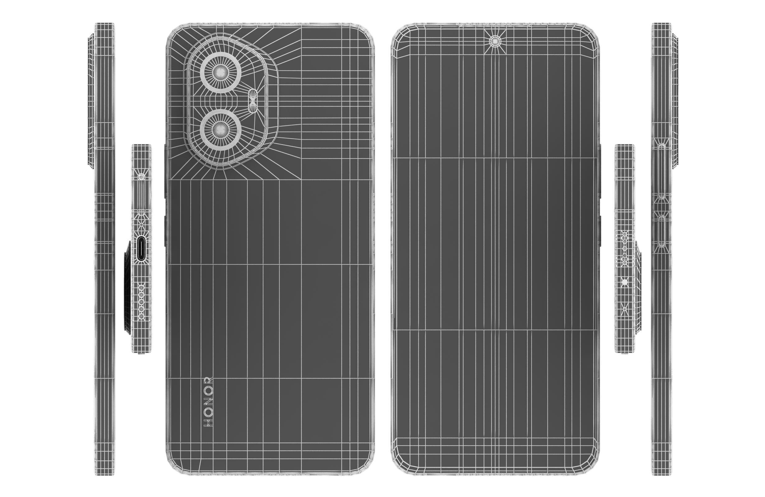 Honor 300 Gray 3D model_16