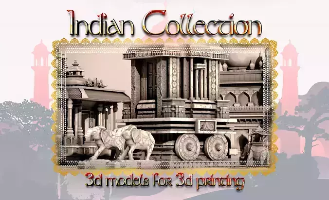 Traditionally Indian architecture 3D Model Collection
