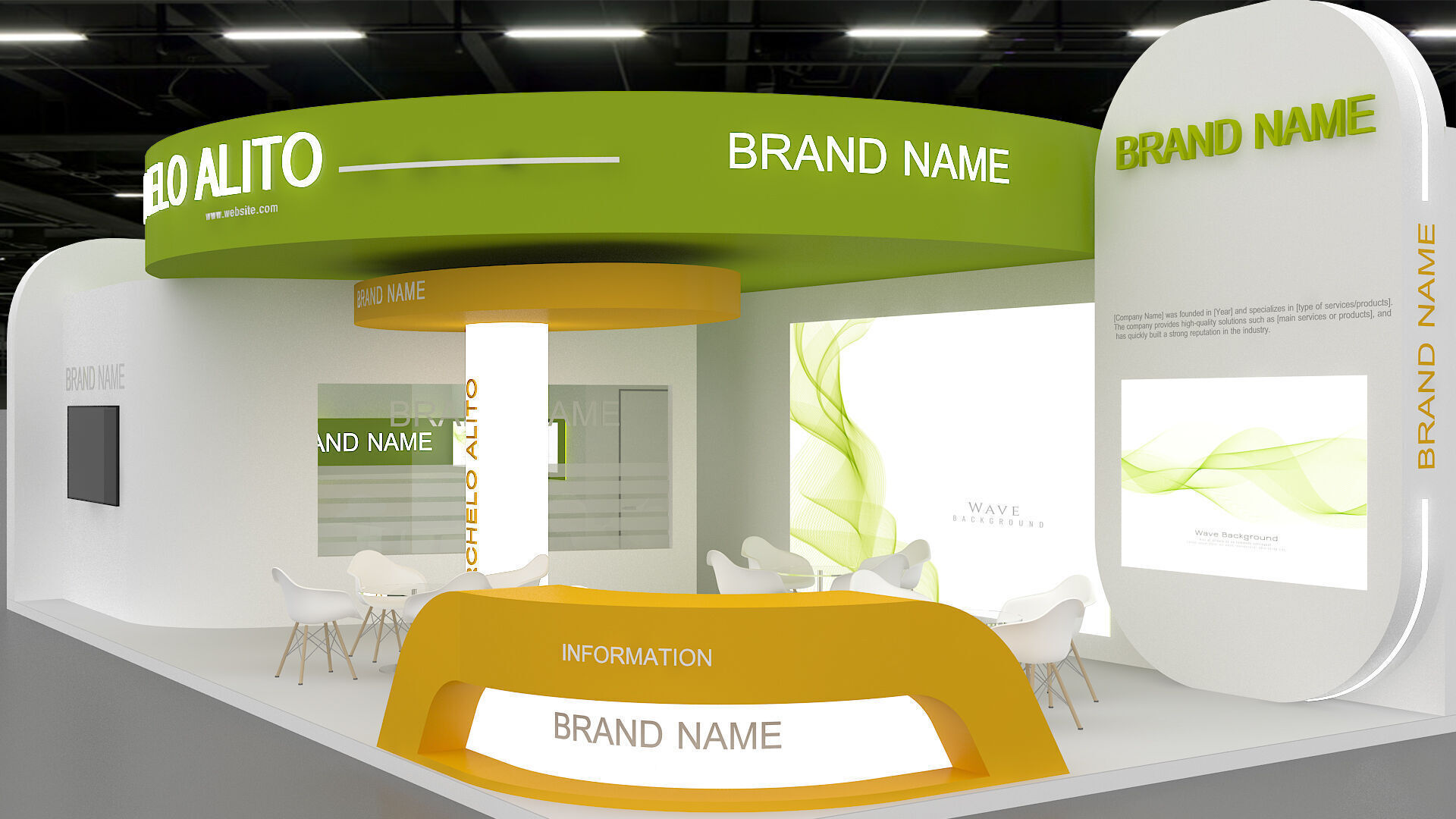 exhibition booth stand 3d model tradeshow 3D model_2