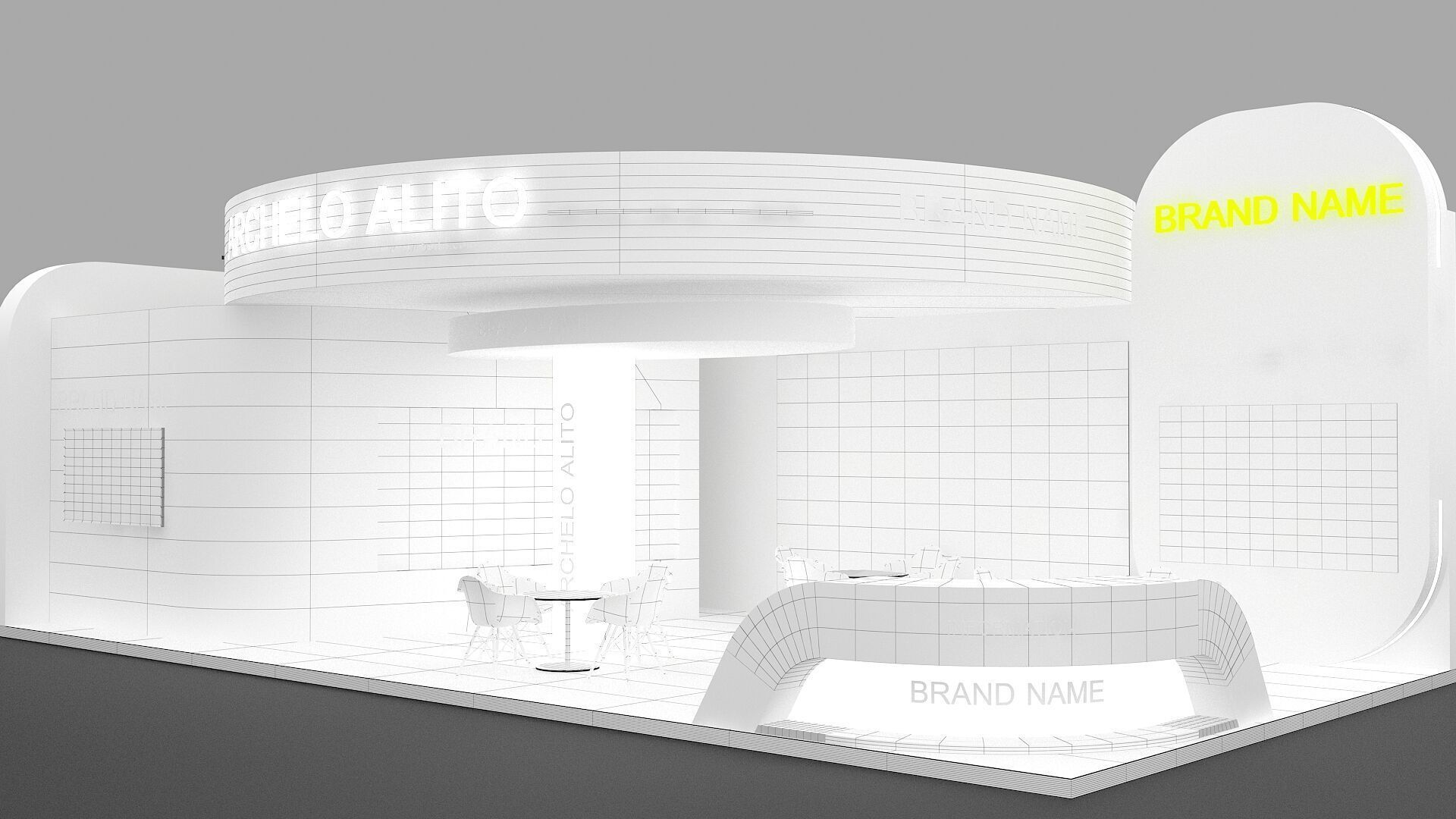 exhibition booth stand 3d model tradeshow 3D model_9