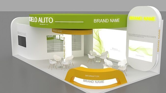 exhibition booth stand 3d model tradeshow 3D model