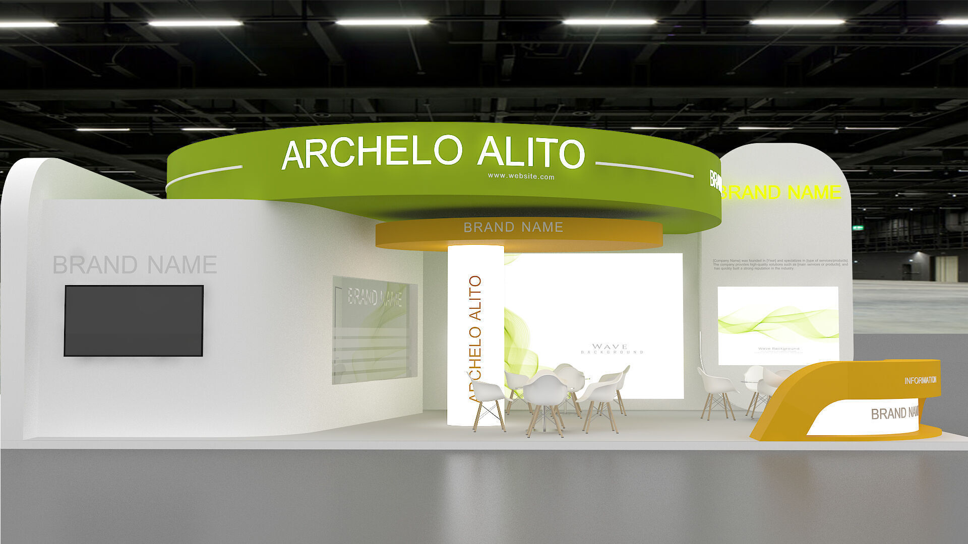 exhibition booth stand 3d model tradeshow 3D model_5