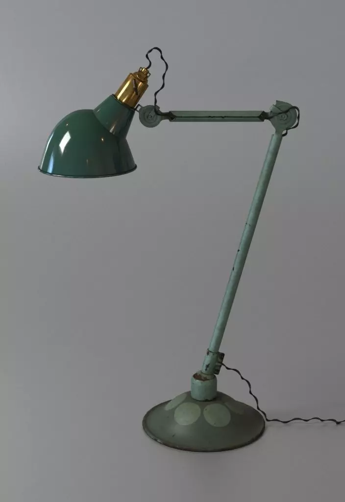 Old green Lamp 3D model_0