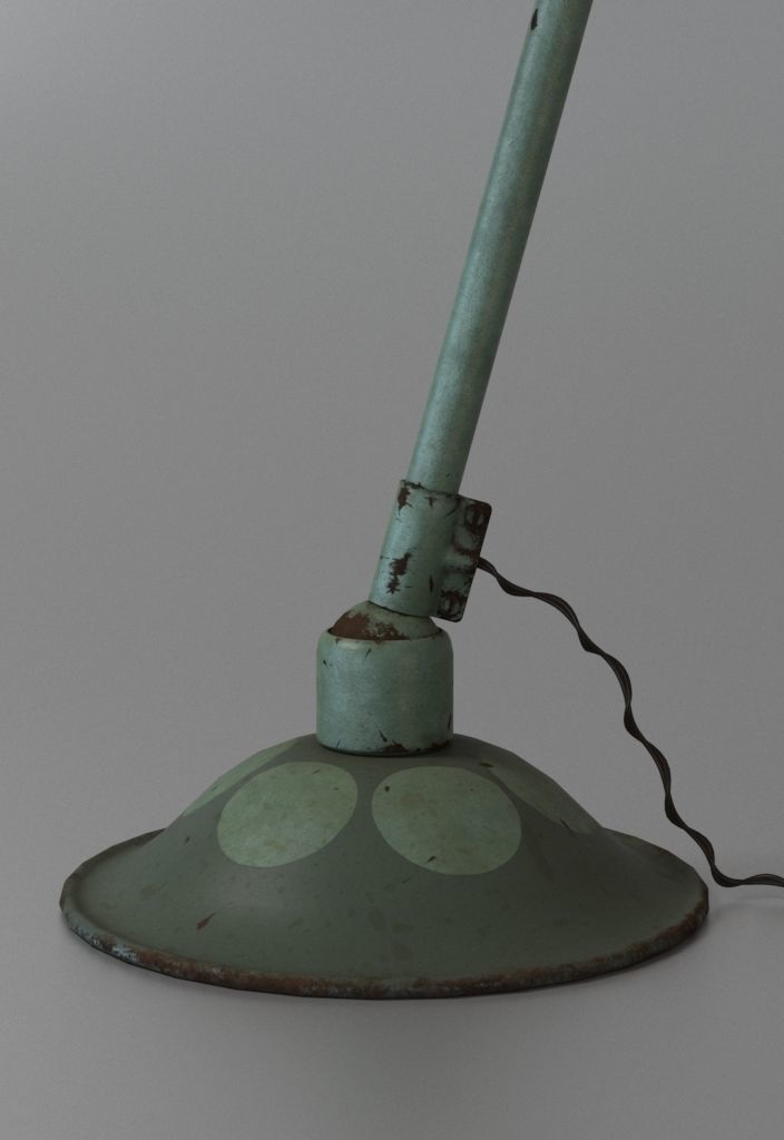 Old green Lamp 3D model_3
