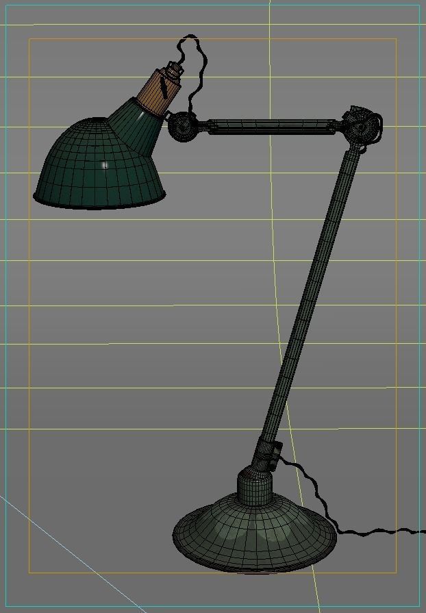 Old green Lamp 3D model_4