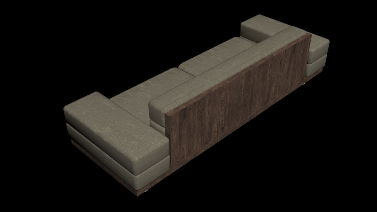 Lavi Three-seater sofaLavi Three-seater sofa Low-poly 3D model_4