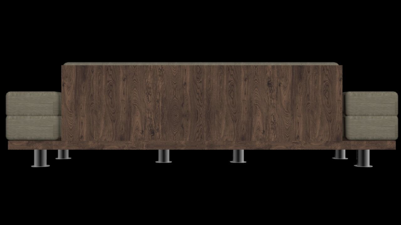 Lavi Three-seater sofaLavi Three-seater sofa Low-poly 3D model_13