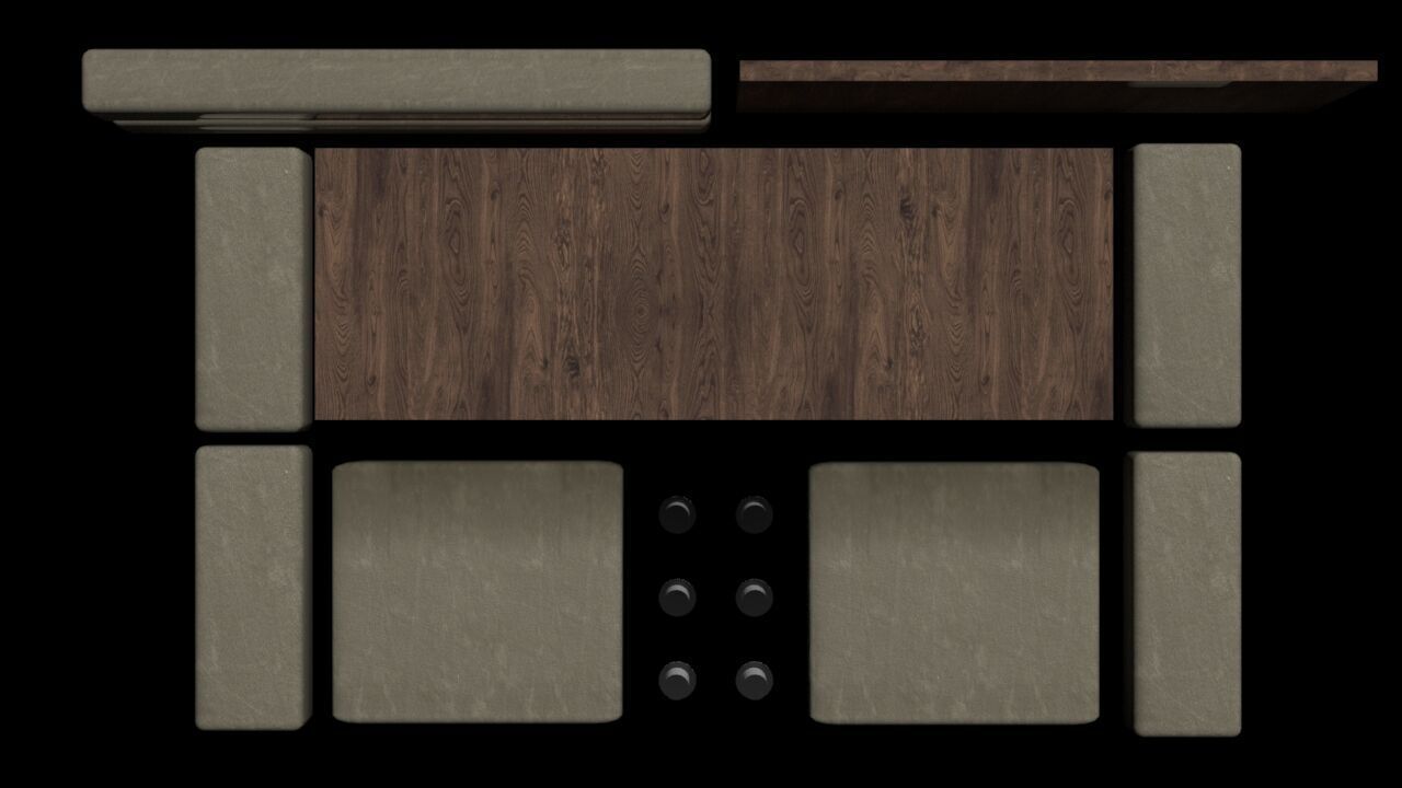 Lavi Three-seater sofaLavi Three-seater sofa Low-poly 3D model_20