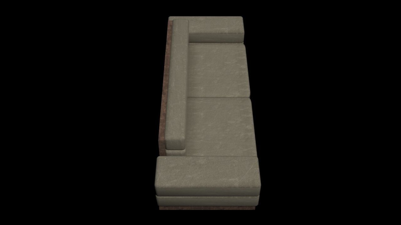 Lavi Three-seater sofaLavi Three-seater sofa Low-poly 3D model_7