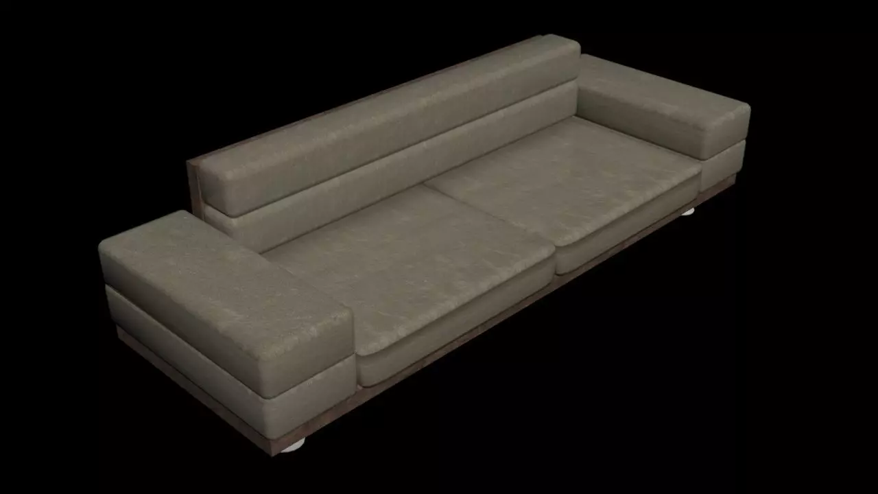 Lavi Three-seater sofaLavi Three-seater sofa Low-poly 3D model_0