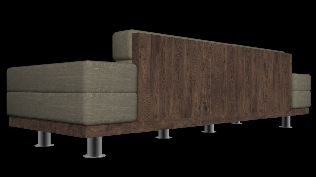 Lavi Three-seater sofaLavi Three-seater sofa Low-poly 3D model_12