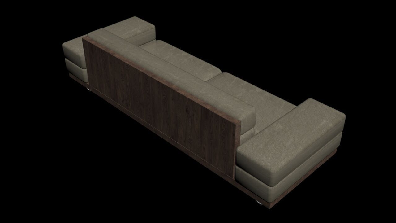 Lavi Three-seater sofaLavi Three-seater sofa Low-poly 3D model_6