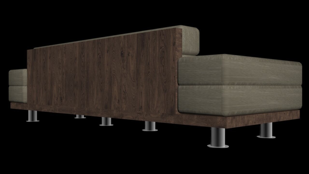 Lavi Three-seater sofaLavi Three-seater sofa Low-poly 3D model_14