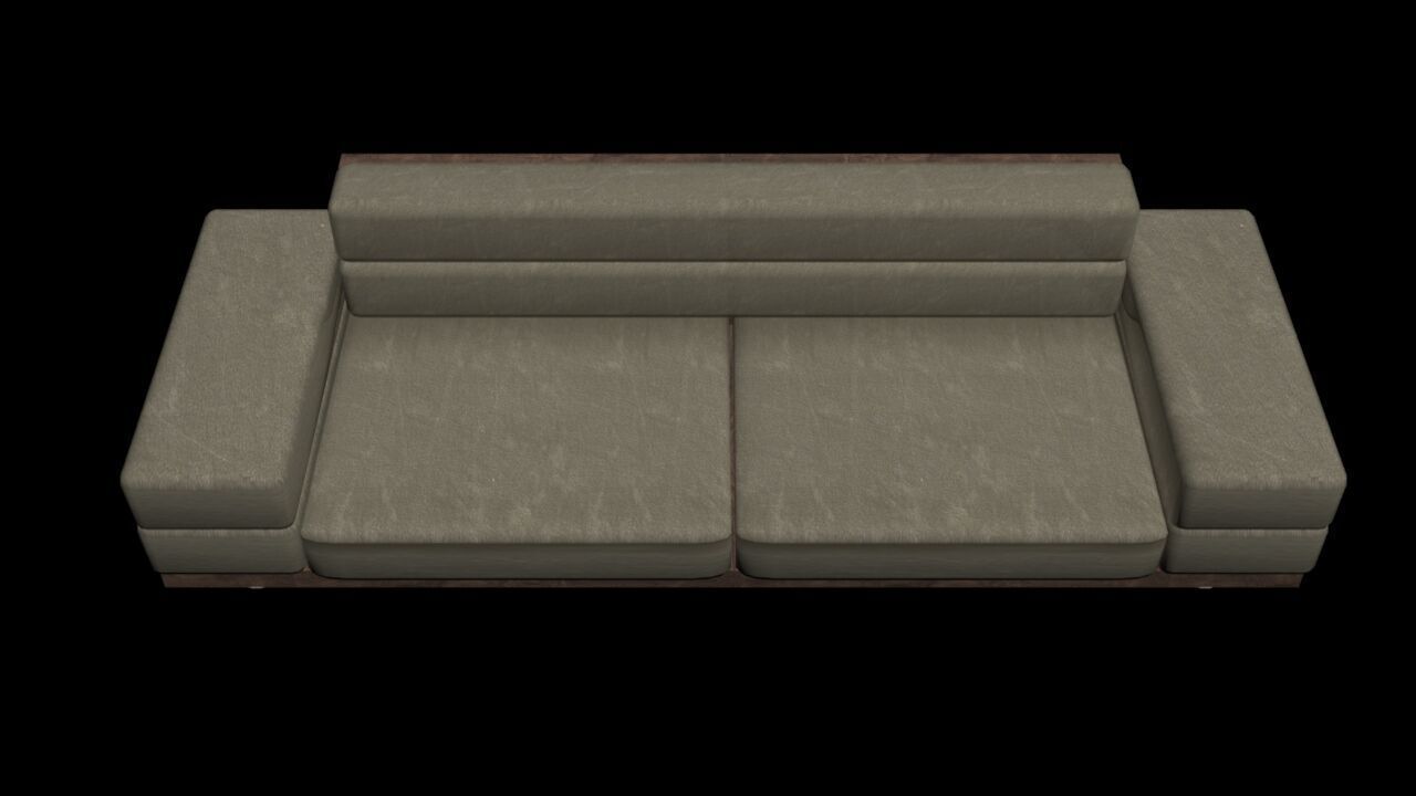 Lavi Three-seater sofaLavi Three-seater sofa Low-poly 3D model_1