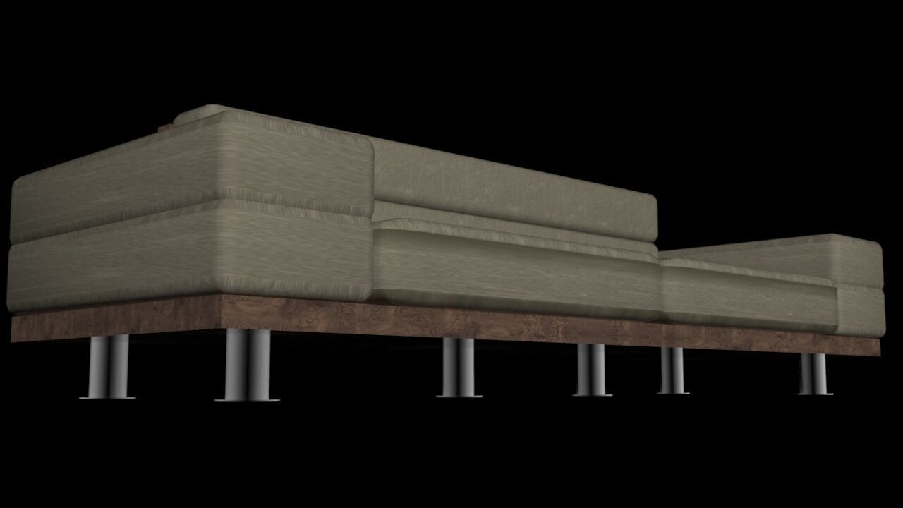 Lavi Three-seater sofaLavi Three-seater sofa Low-poly 3D model_16