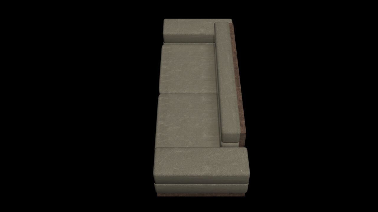 Lavi Three-seater sofaLavi Three-seater sofa Low-poly 3D model_3