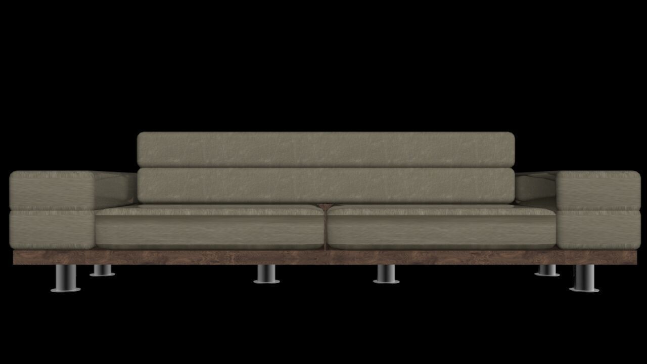 Lavi Three-seater sofaLavi Three-seater sofa Low-poly 3D model_9