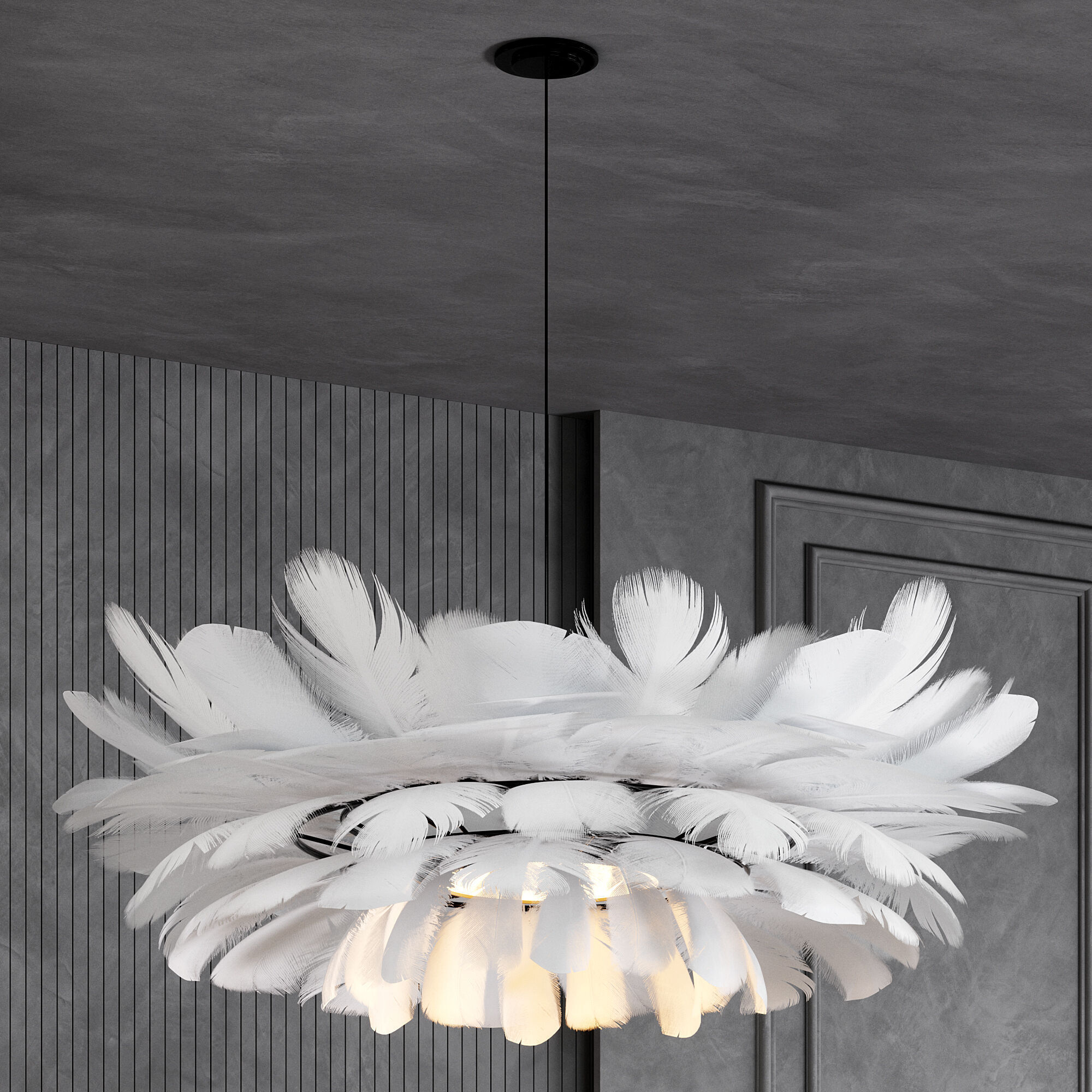 Hanging Model RD 6764 Chandelier by Prohouse store Low-poly 3D model_3