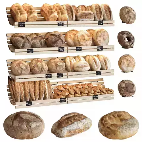 Shelves with bread 2