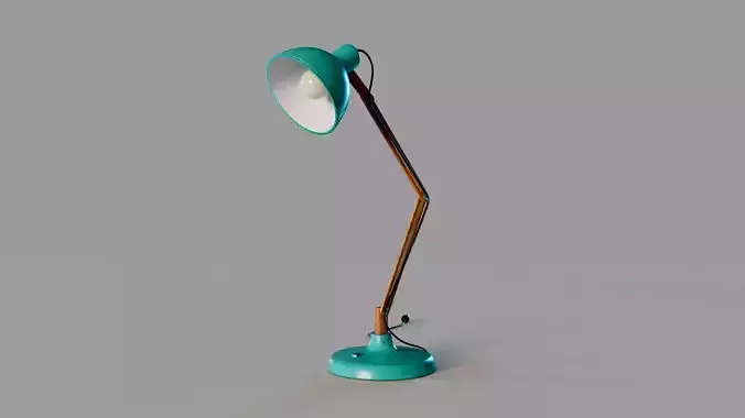 Table Lamp - MAYA rigged and Blender Low-poly 3D model