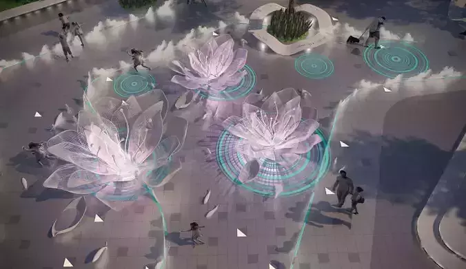 Modern petal theme square