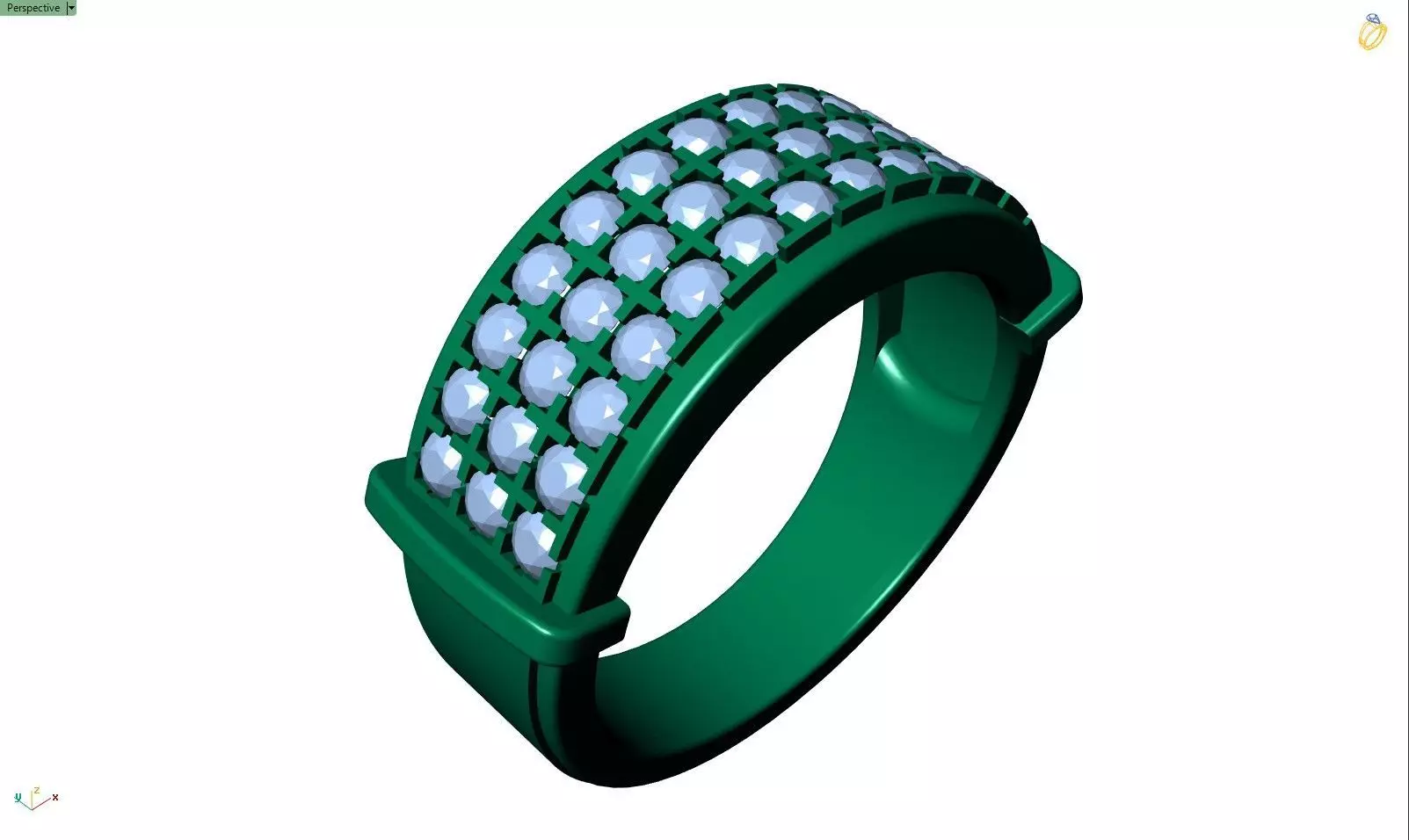 Jewelry 3D Models with render and 3dm stl - R-3893 3D print model_0