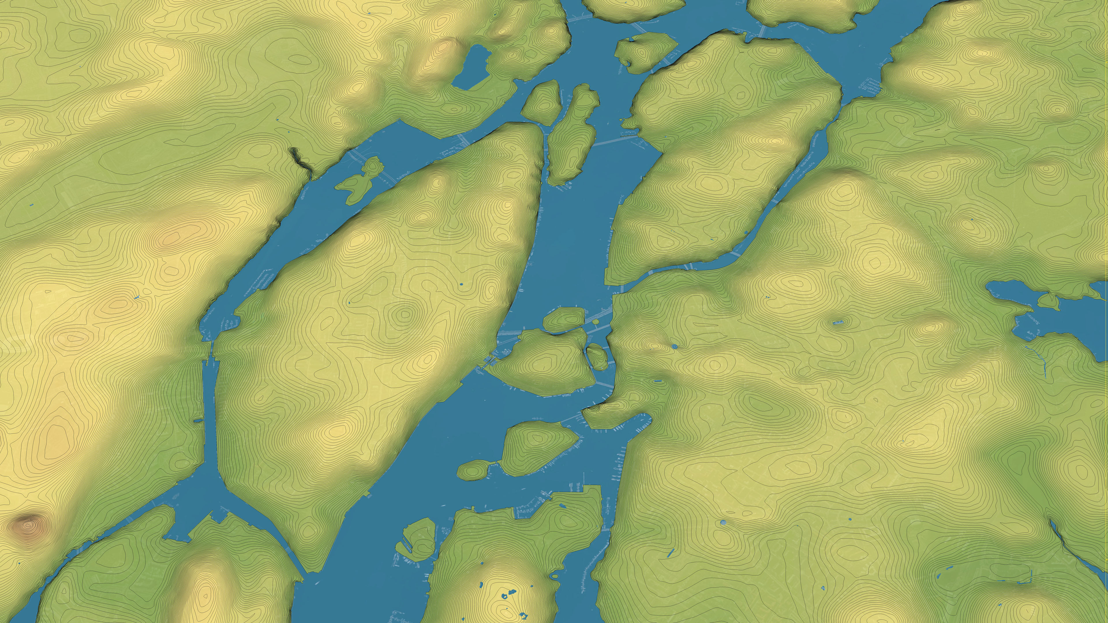 Stockholm - Topography Terrain Low-poly 3D model_23
