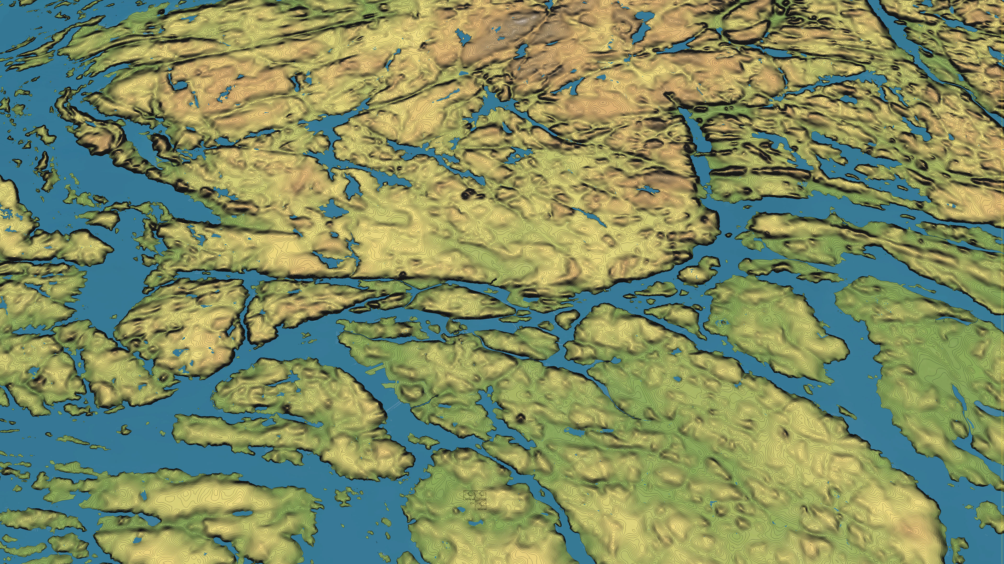 Stockholm - Topography Terrain Low-poly 3D model_9