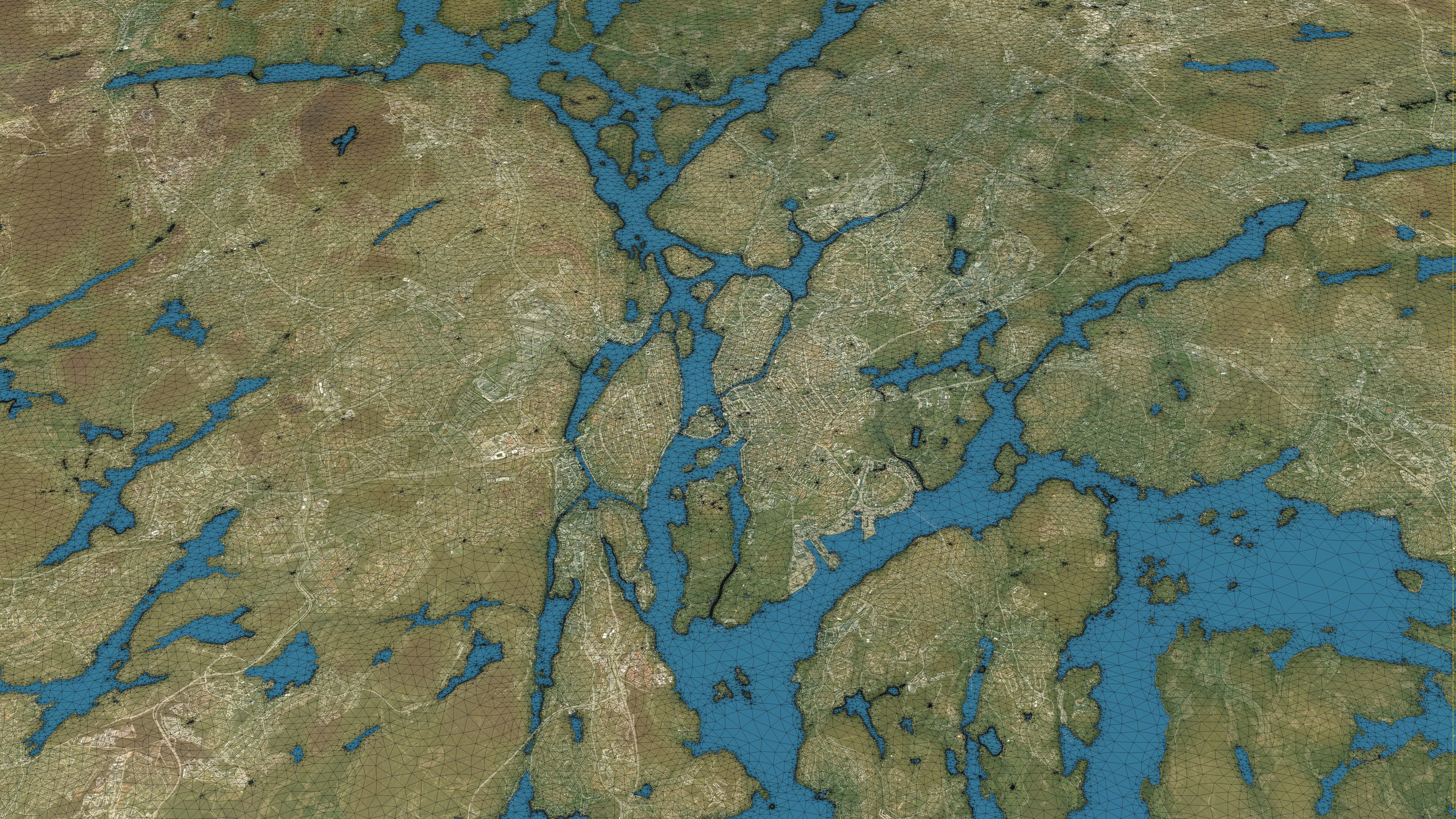 Stockholm - Topography Terrain Low-poly 3D model_39