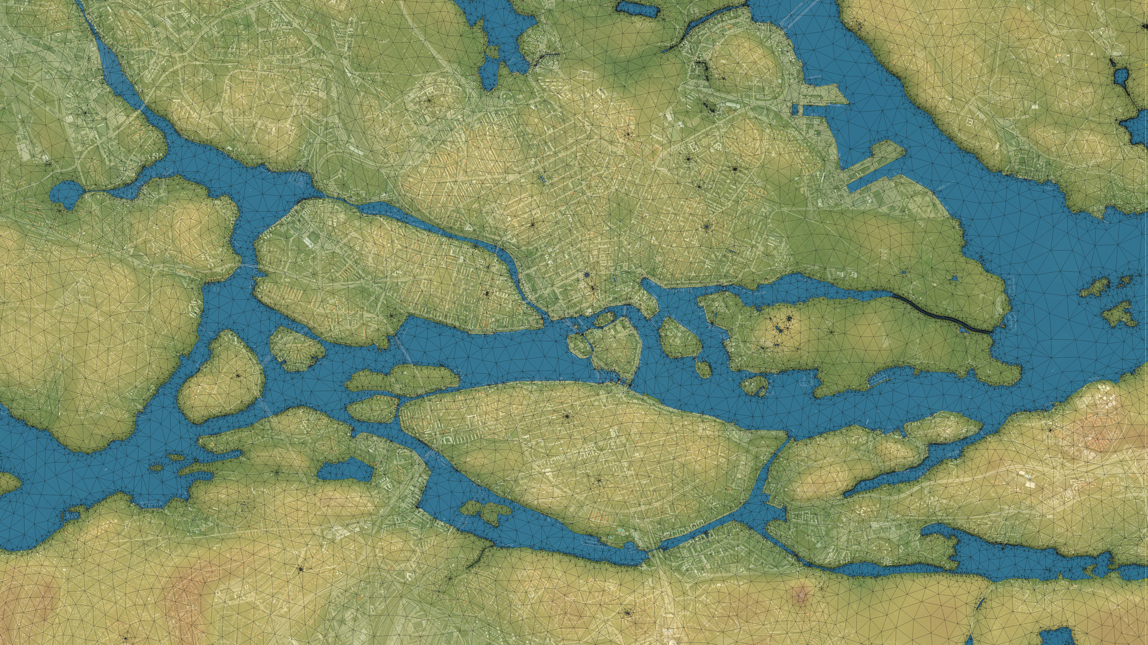 Stockholm - Topography Terrain Low-poly 3D model_25