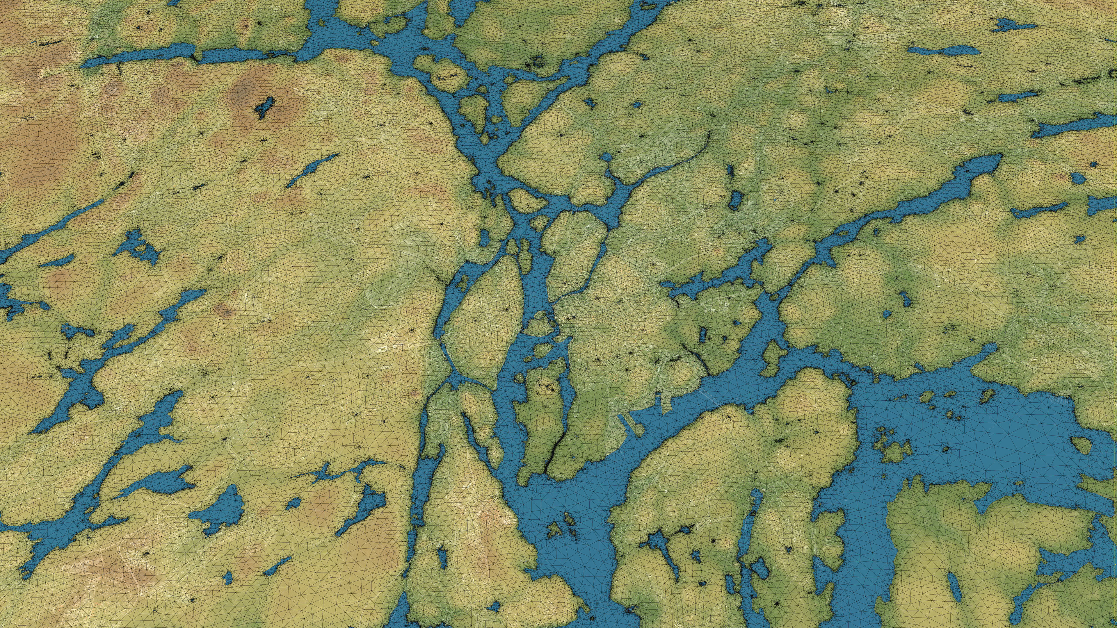 Stockholm - Topography Terrain Low-poly 3D model_40