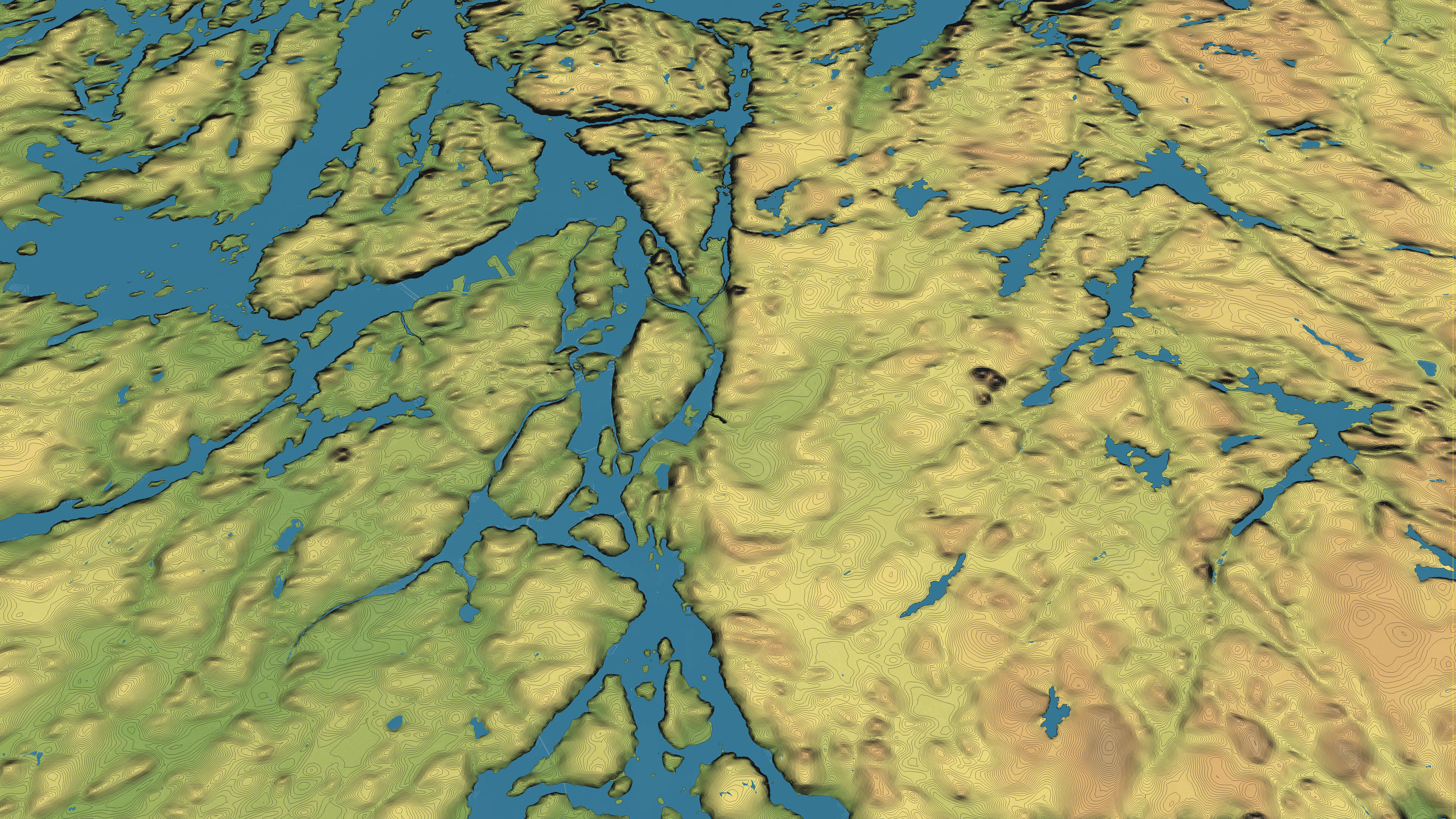 Stockholm - Topography Terrain Low-poly 3D model_6
