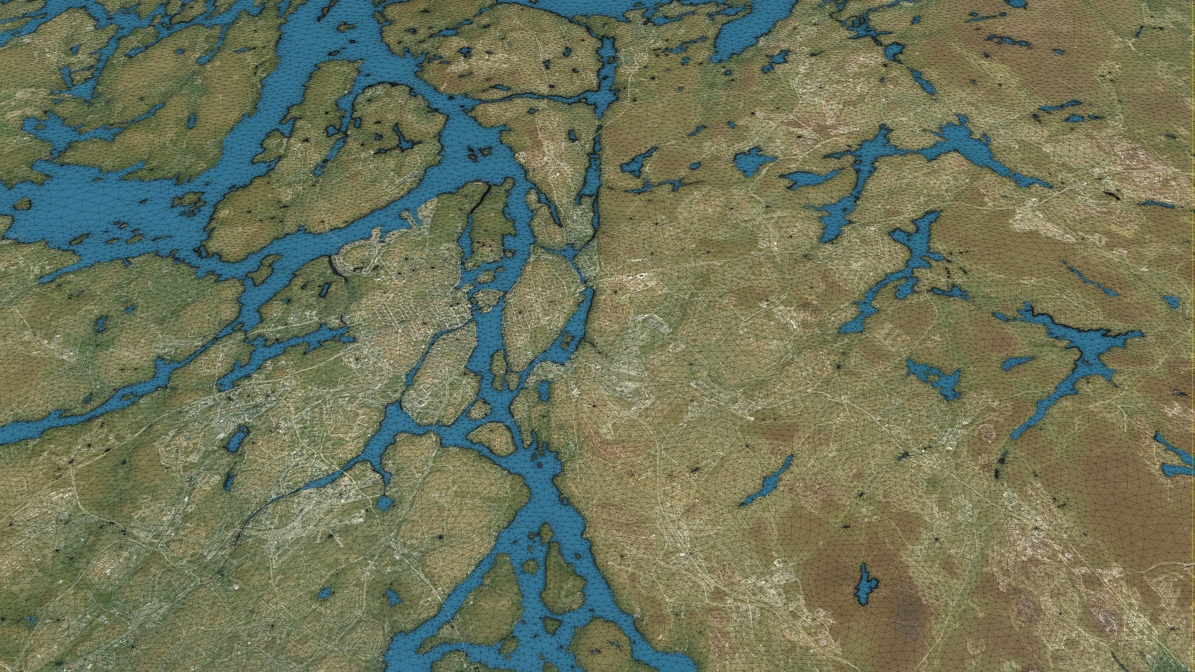 Stockholm - Topography Terrain Low-poly 3D model_4