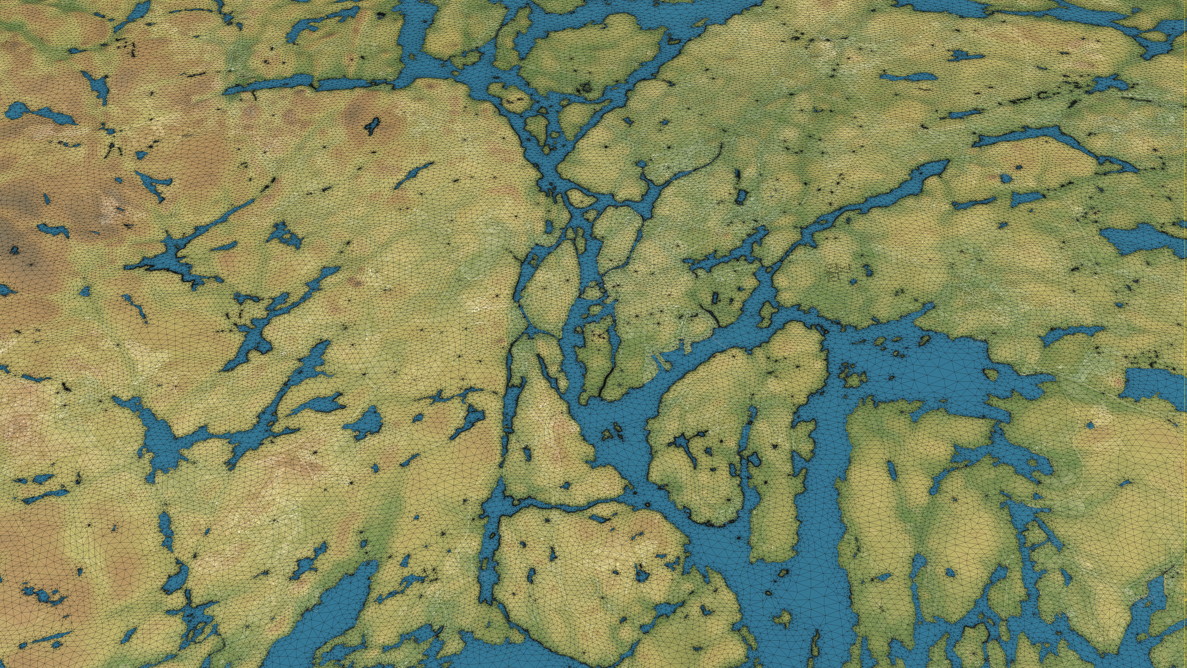 Stockholm - Topography Terrain Low-poly 3D model_11