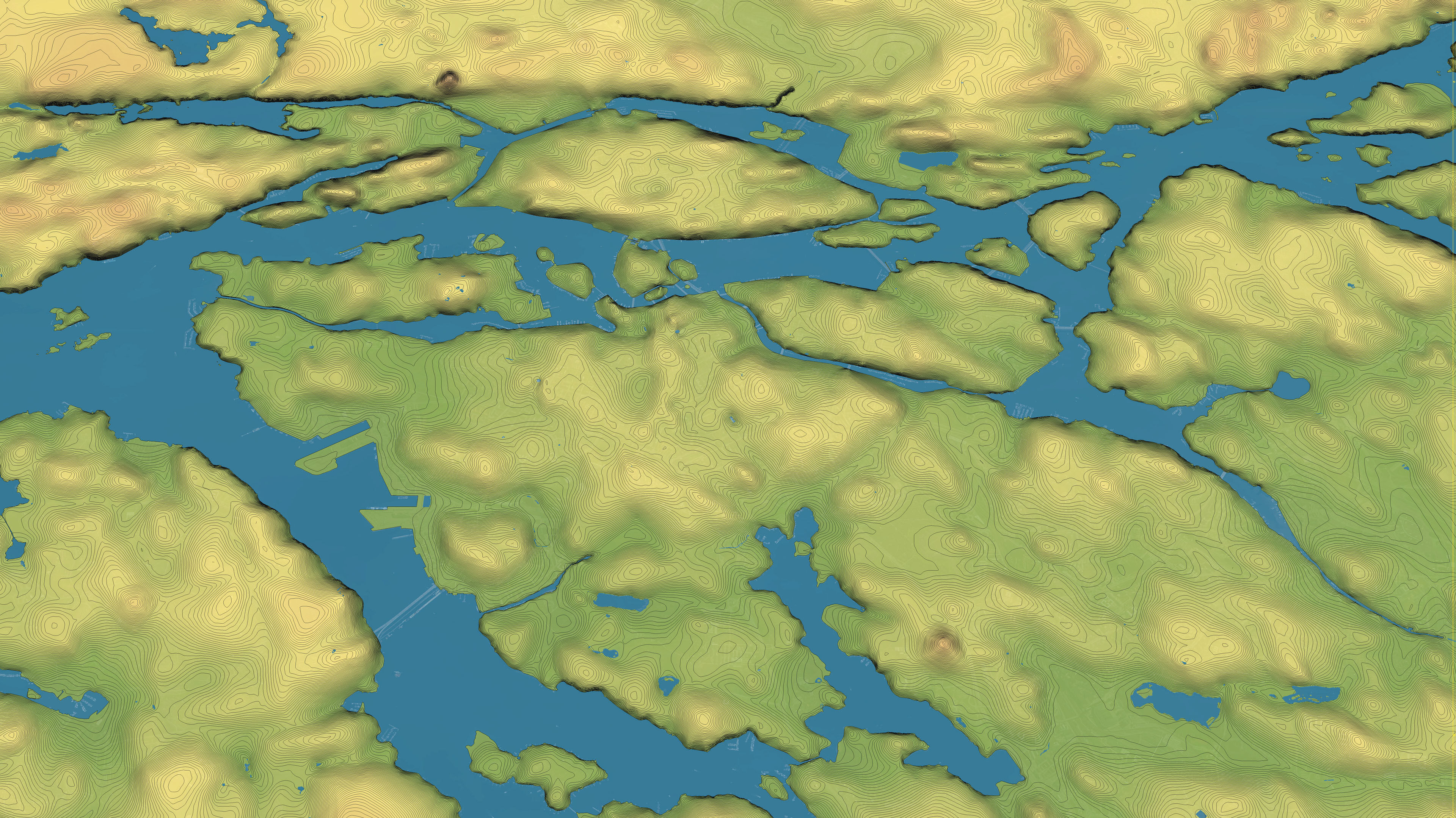 Stockholm - Topography Terrain Low-poly 3D model_38