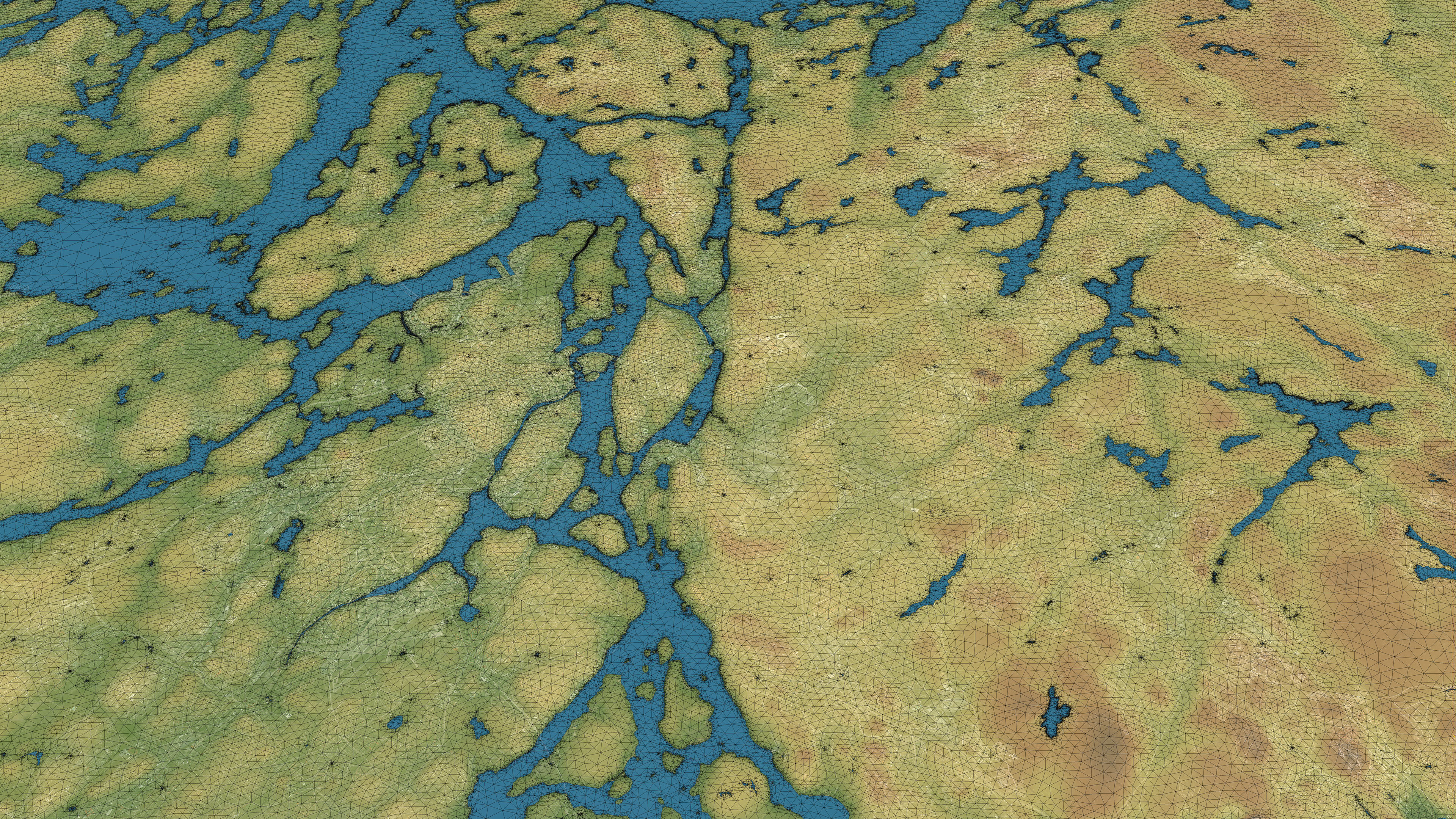 Stockholm - Topography Terrain Low-poly 3D model_5