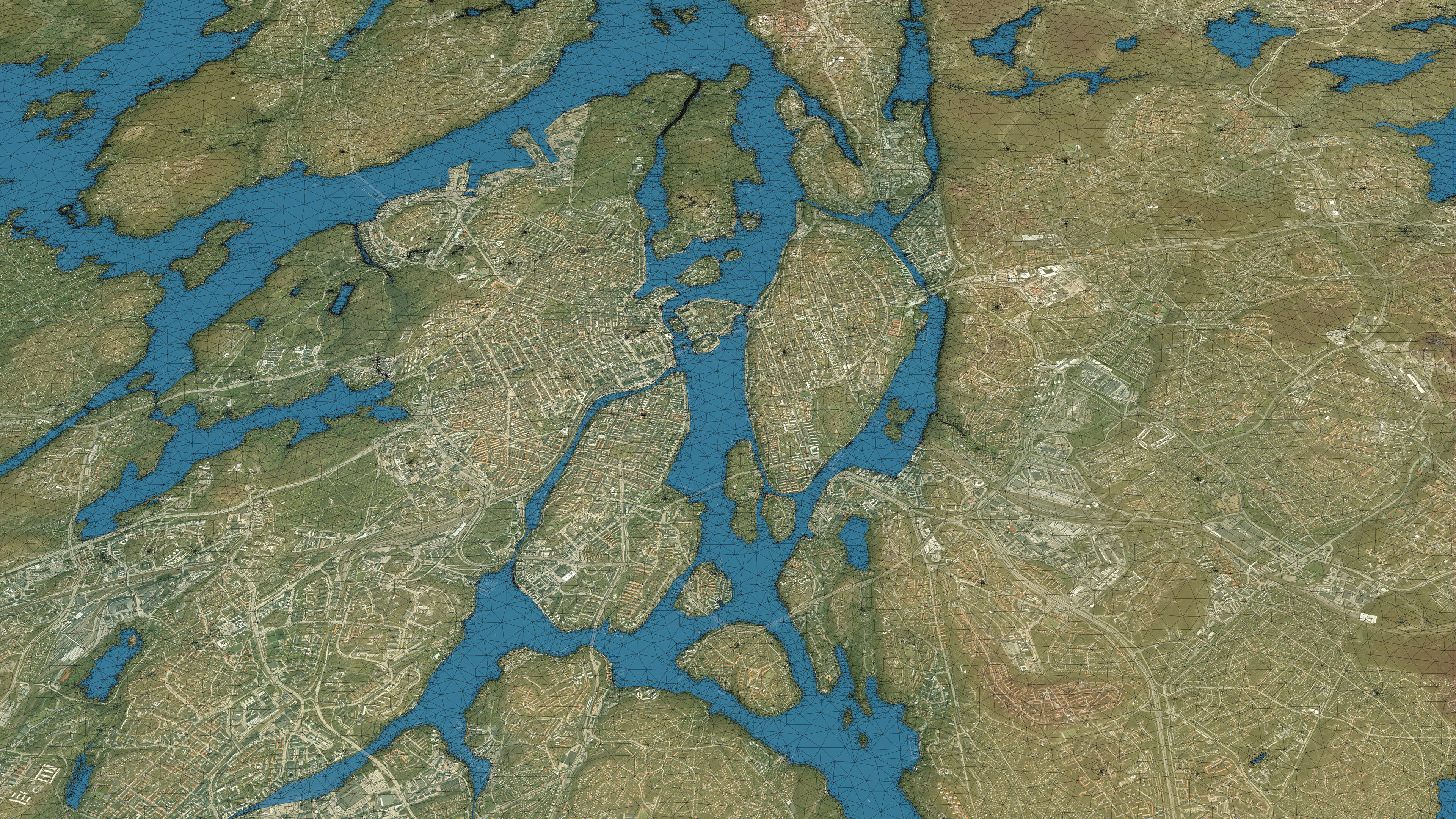 Stockholm - Topography Terrain Low-poly 3D model_33
