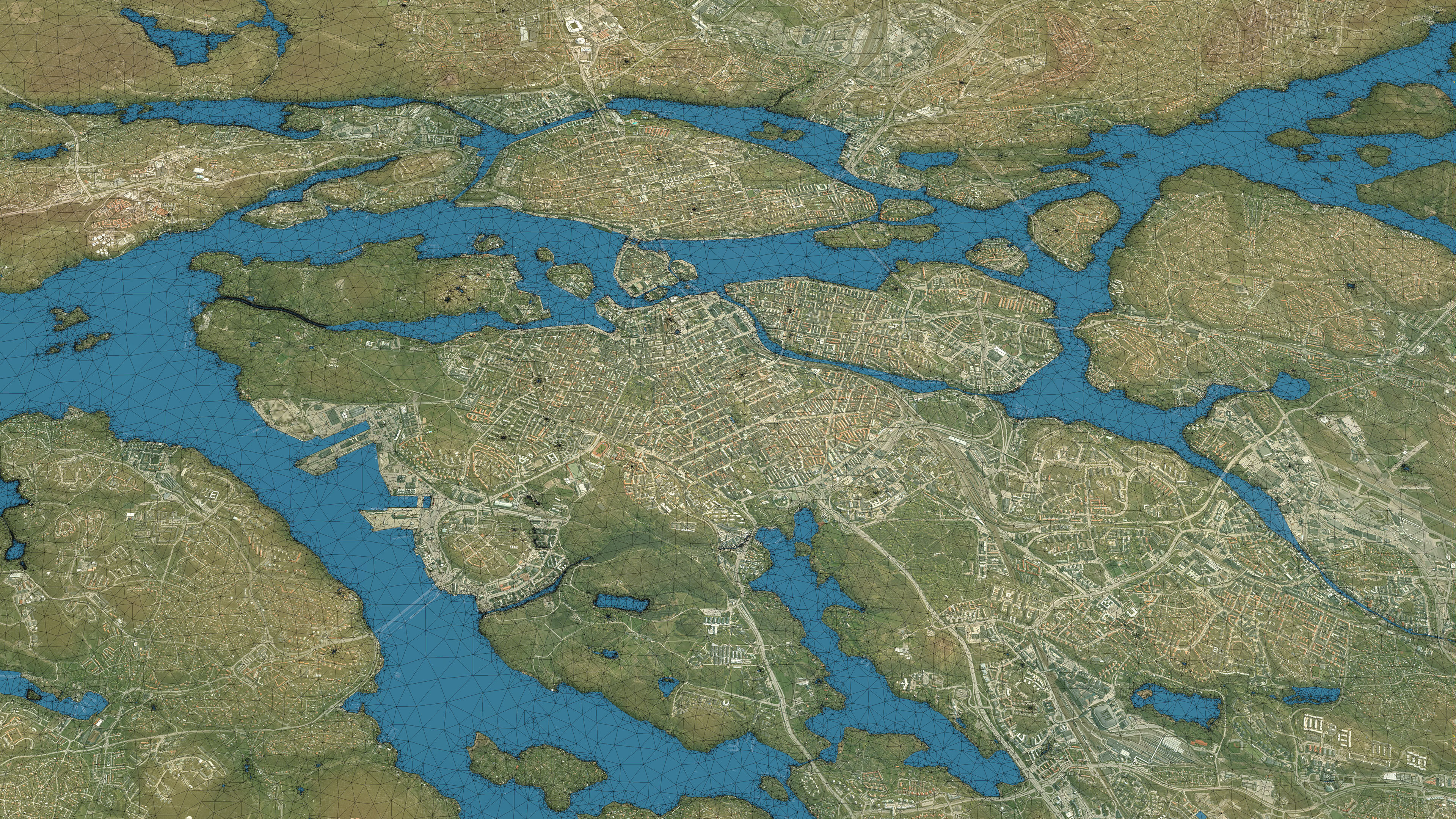 Stockholm - Topography Terrain Low-poly 3D model_36