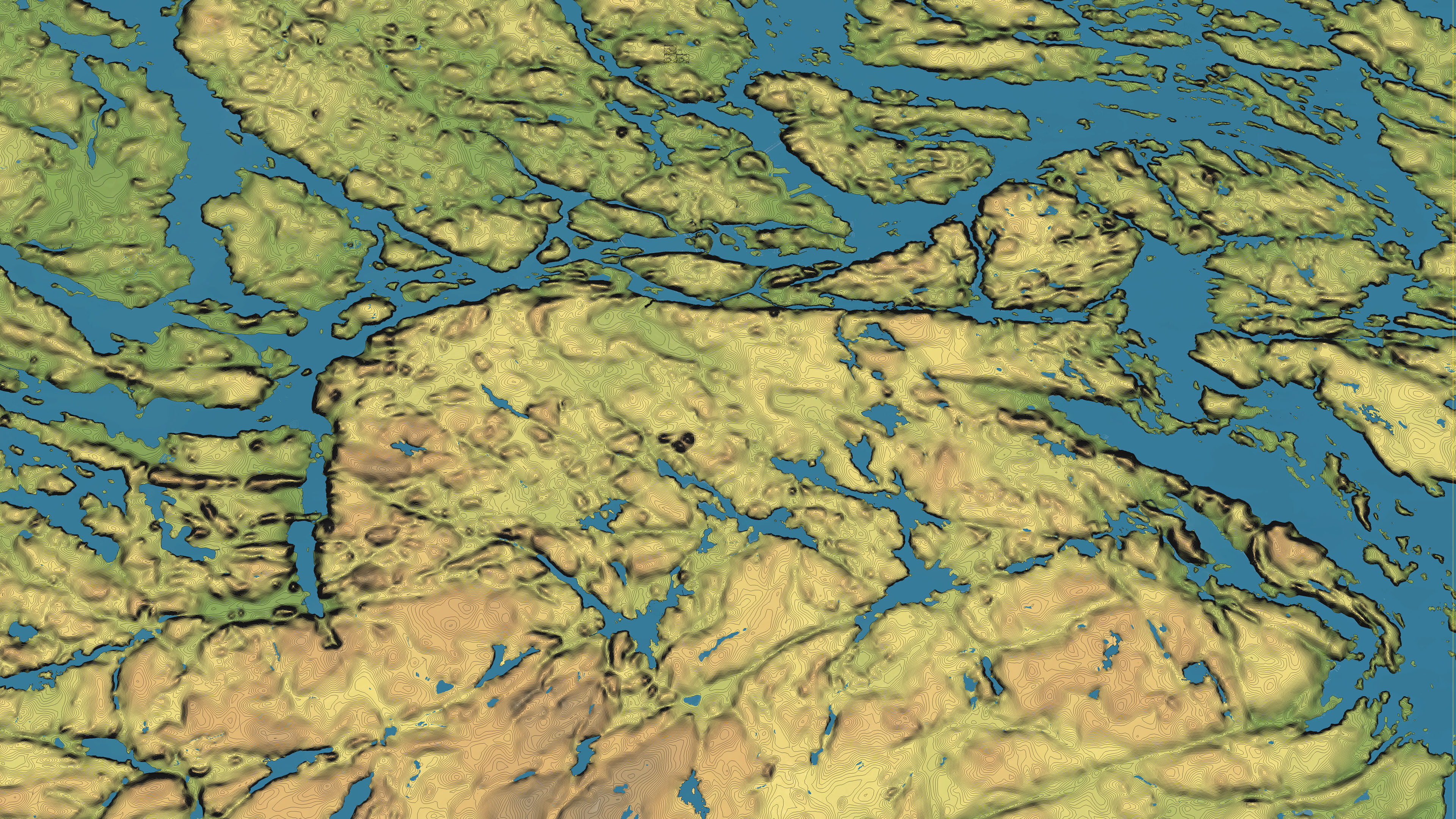 Stockholm - Topography Terrain Low-poly 3D model_3