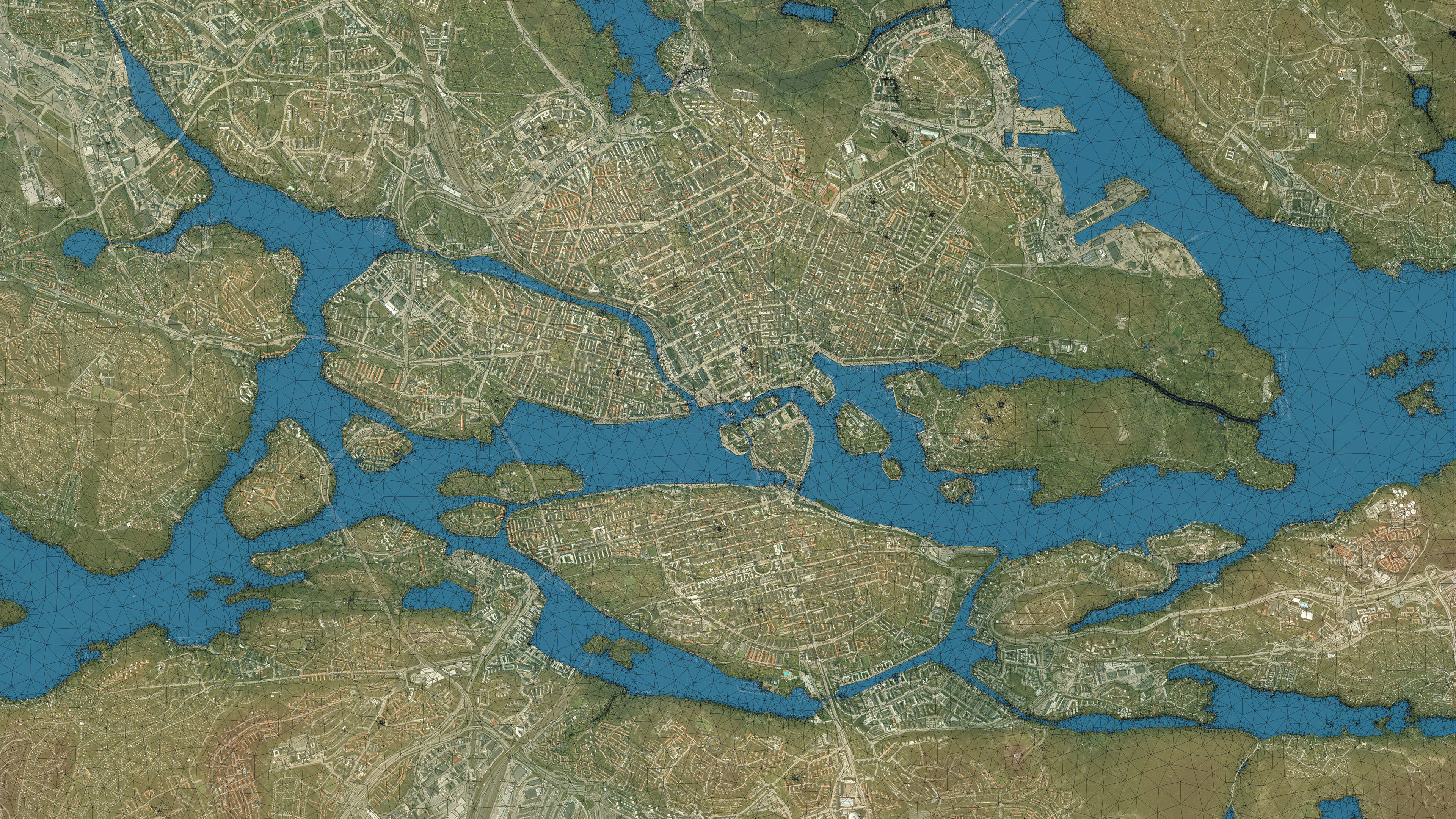Stockholm - Topography Terrain Low-poly 3D model_24