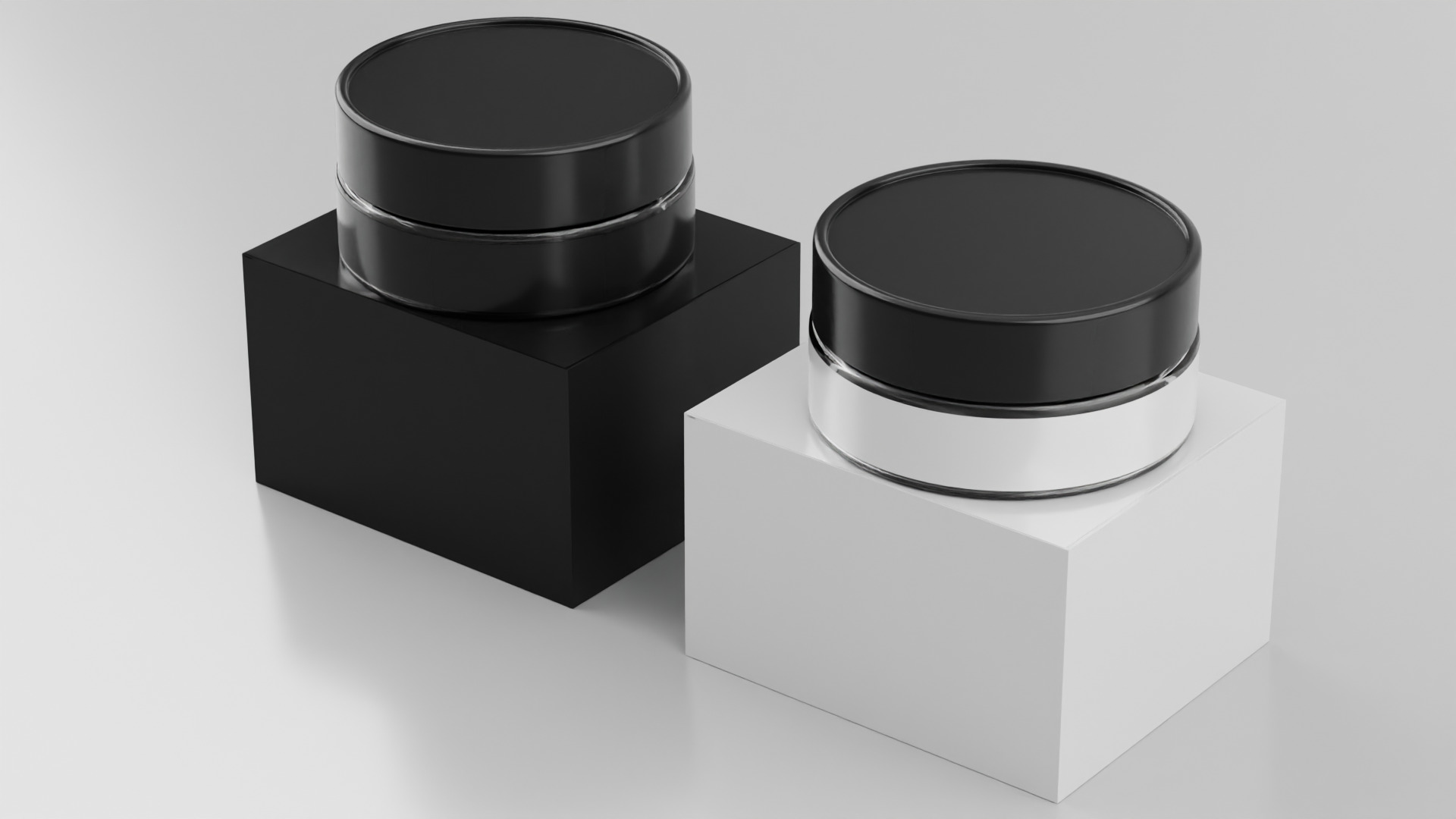 Cosmetic jar and box 3D model_2