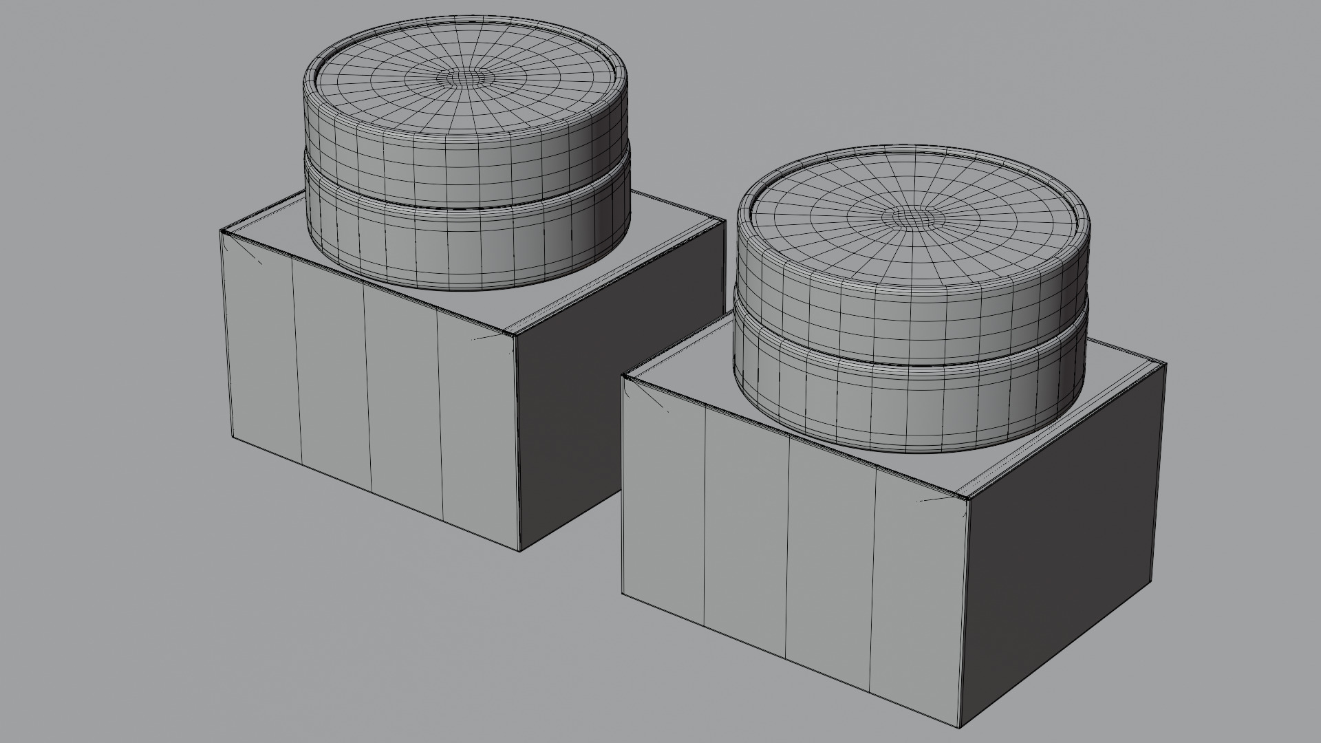 Cosmetic jar and box 3D model_7